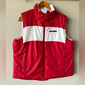 Columbia Wisconsin Badgers Women’s Reversible Puffer Vest Size XL Embroidered